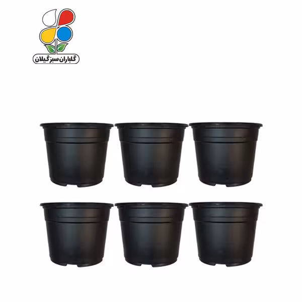 گلدان کشاورزی ژله ای 10 سانتیمتری بسته 6 عددی مشکی