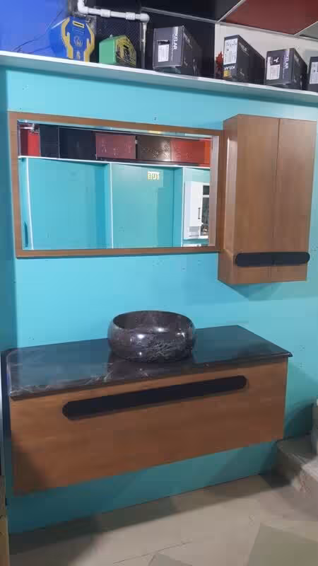 کمد روشویی سنگ طبیعی مدل اسپایدر 120 سانتی متر