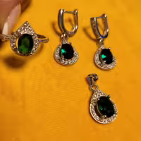 نیم ست جواهر نقره              