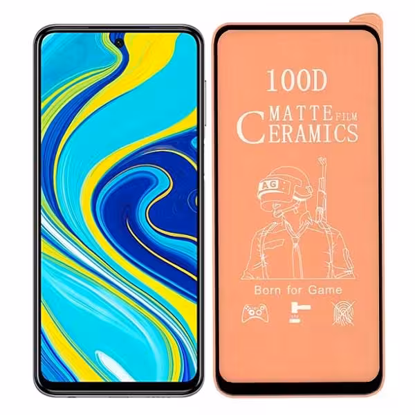 محافظ صفحه نمایش سرامیکی مات full cover Xiaomi redmi note 9pro