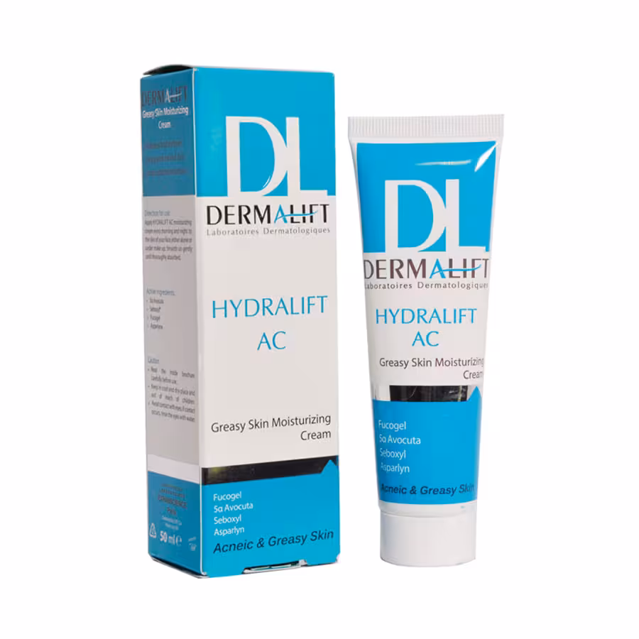 کرم مرطوب کننده پوست چرب هیدرالیفت ای سی 50 میلی لیتر درمالیفت