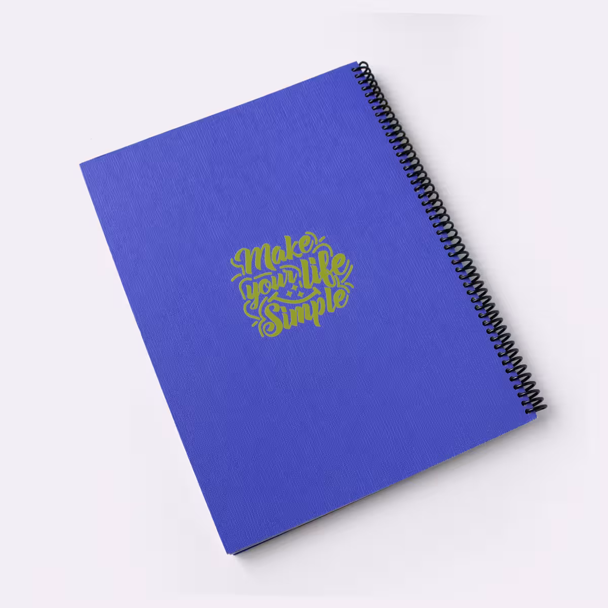 دفتر خط‌دار جلد چرمی آبی تیره رث گرافیک