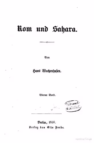 خرید و دانلود نسخه کامل کتاب Rom und Sahara