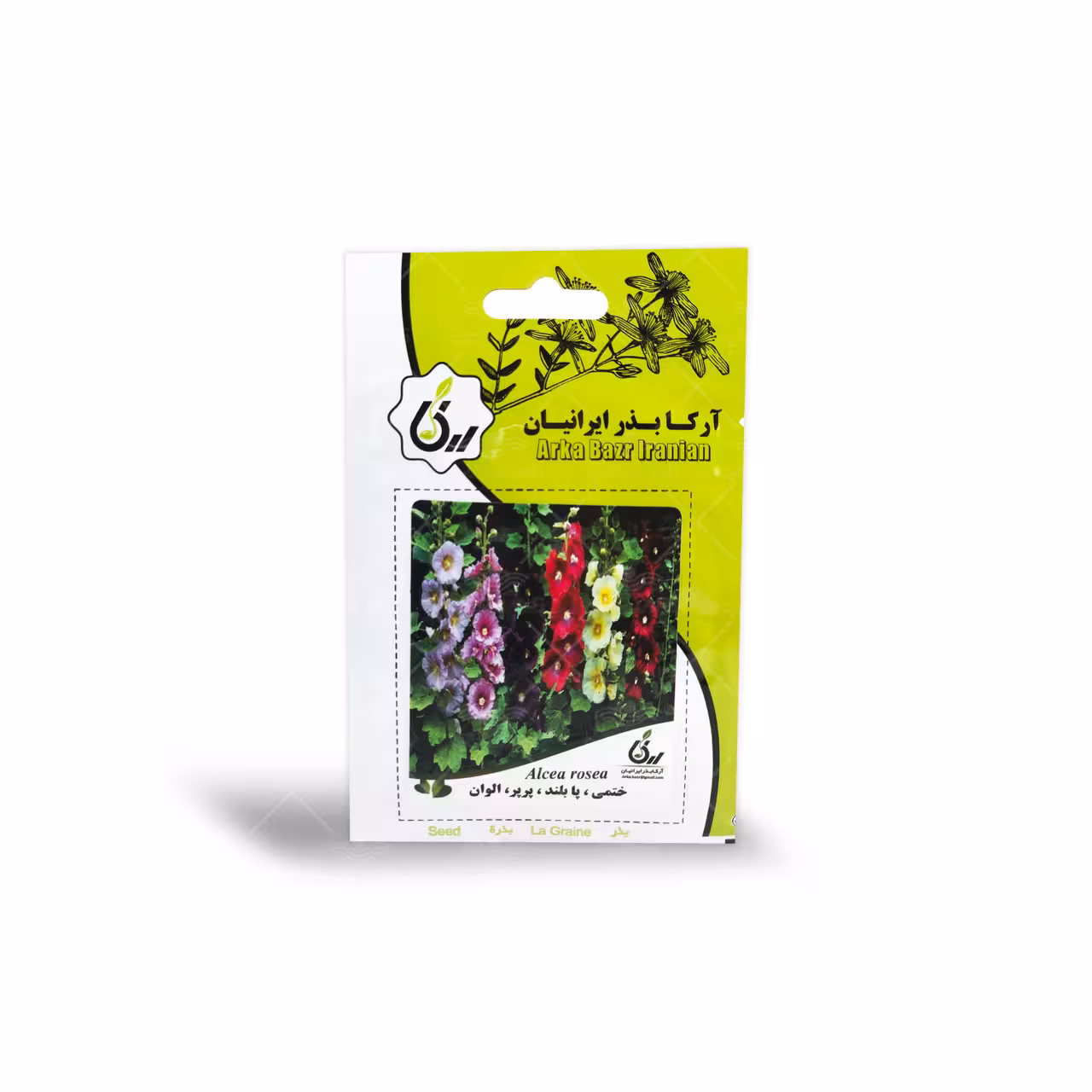 بذر گل ختمی پا بلند پرپر الوان آرکا بذر ایرانیان