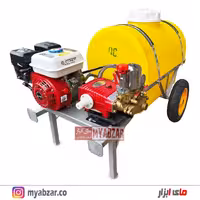 سمپاش فرغونی 200 لیتری موتور طرح هوندا 6.5 اسب و پمپ 45 بار طرح وولی