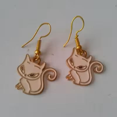 گوشواره آویز طرح گربه