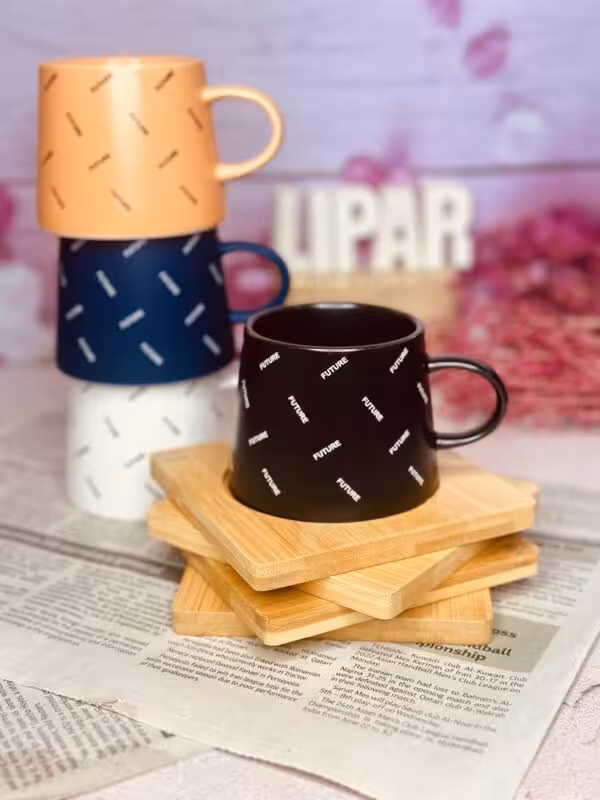 ماگ زیر دار طرح تکست کد 8071