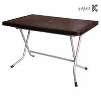 میز مستطیل حصیر بافت تاشو پایه فلزی کد 521