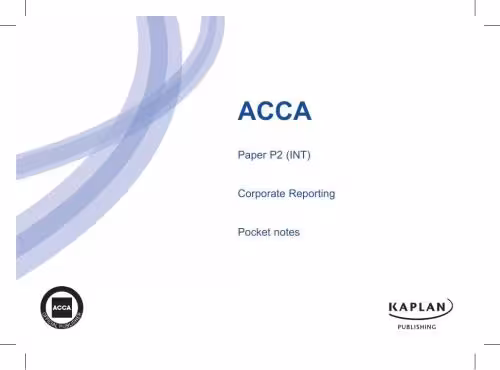 خرید و دانلود نسخه کامل کتاب ACCA Paper P2 (INT) Corporate Reporting Pocket notes - Kaplan 2010
