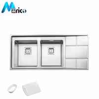 سینک استیل البرز کد 950 توکار دو لگنه