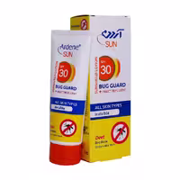 لوسیون ضدآفتاب بی رنگ 30 SPF مناسب انواع پوست با خاصیت دافع حشرات آردن سان 75 گرم Ardene Sun