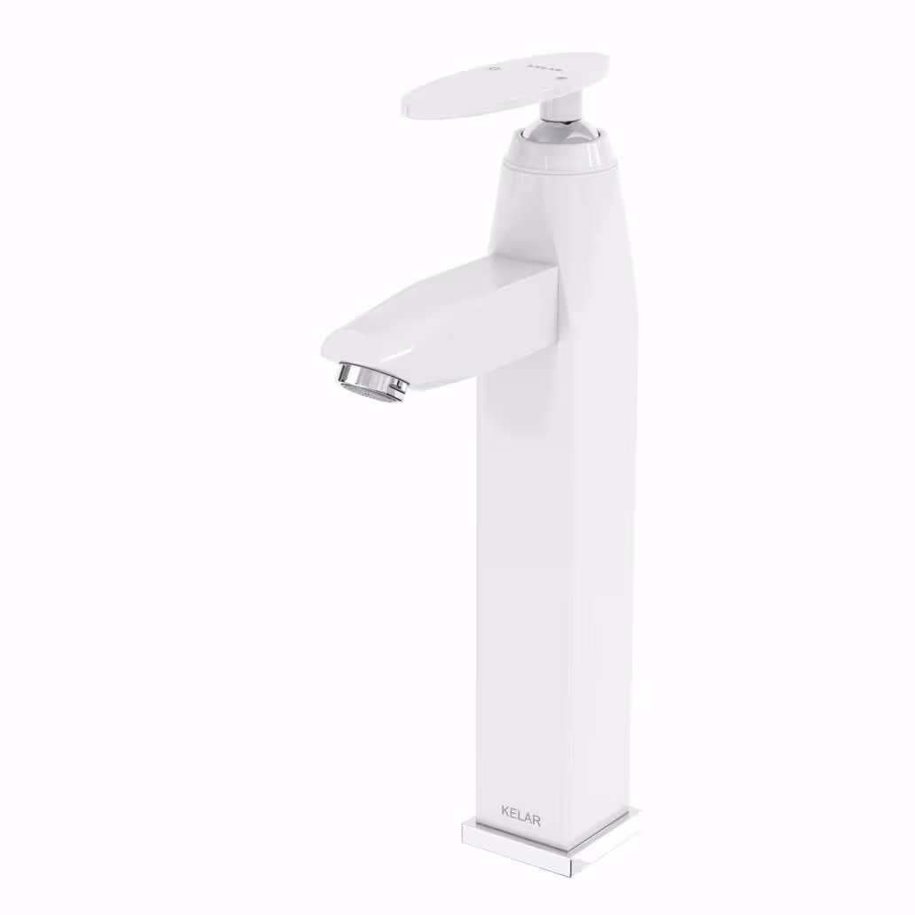 شیر روشویی پایه بلند کلار مدل برلیان جدید سفید