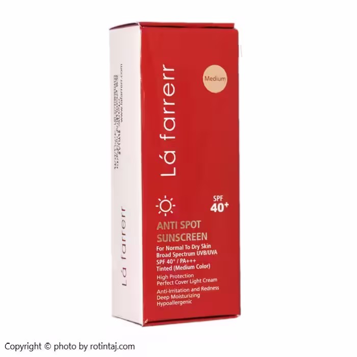 ضد آفتاب و ضد لک رنگ متوسط SPF40 پوست خشک و معمولی لافارر