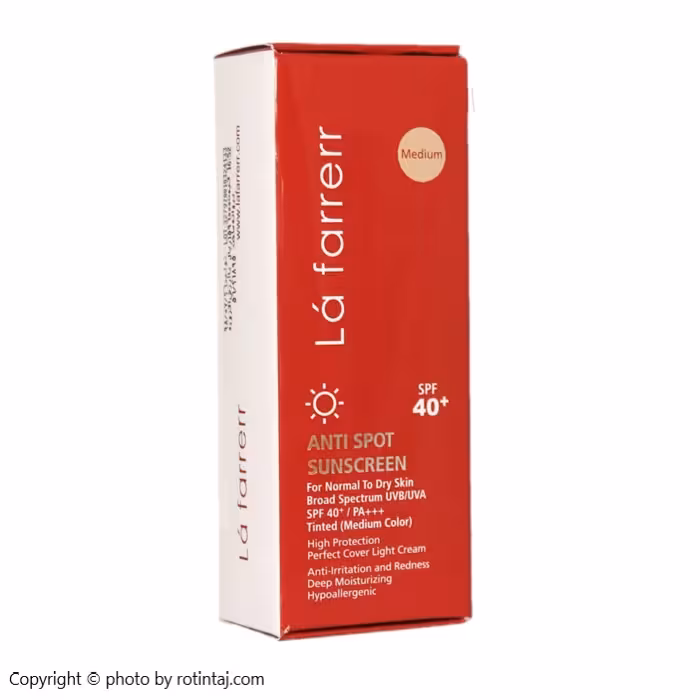 ضد آفتاب و ضد لک رنگ متوسط SPF40 پوست خشک و معمولی لافارر