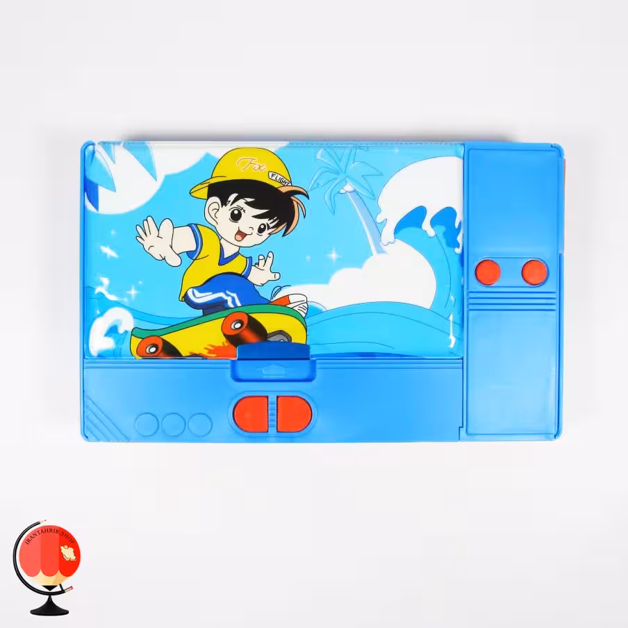 جامدادی پسرانه کتابی بزرگ آهنربایی طرح اسکیت