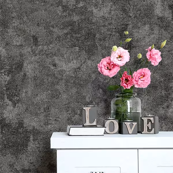 کاغذ دیواری کربن طرح پتینه مشکی کد 10120