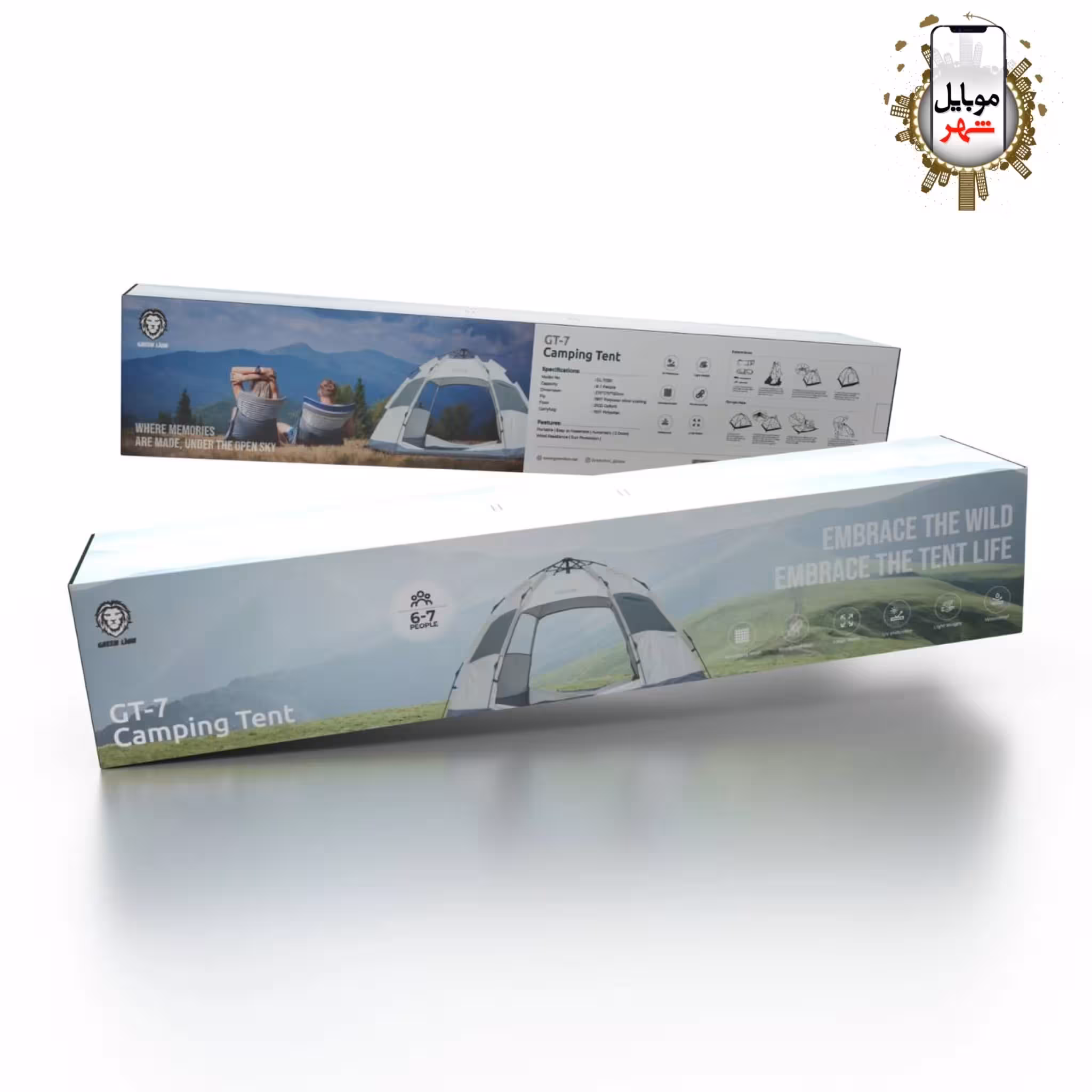 چادر مسافرتی جی تی 7 گرین Green GT-7 Camping Tent GNTNTGT7BG