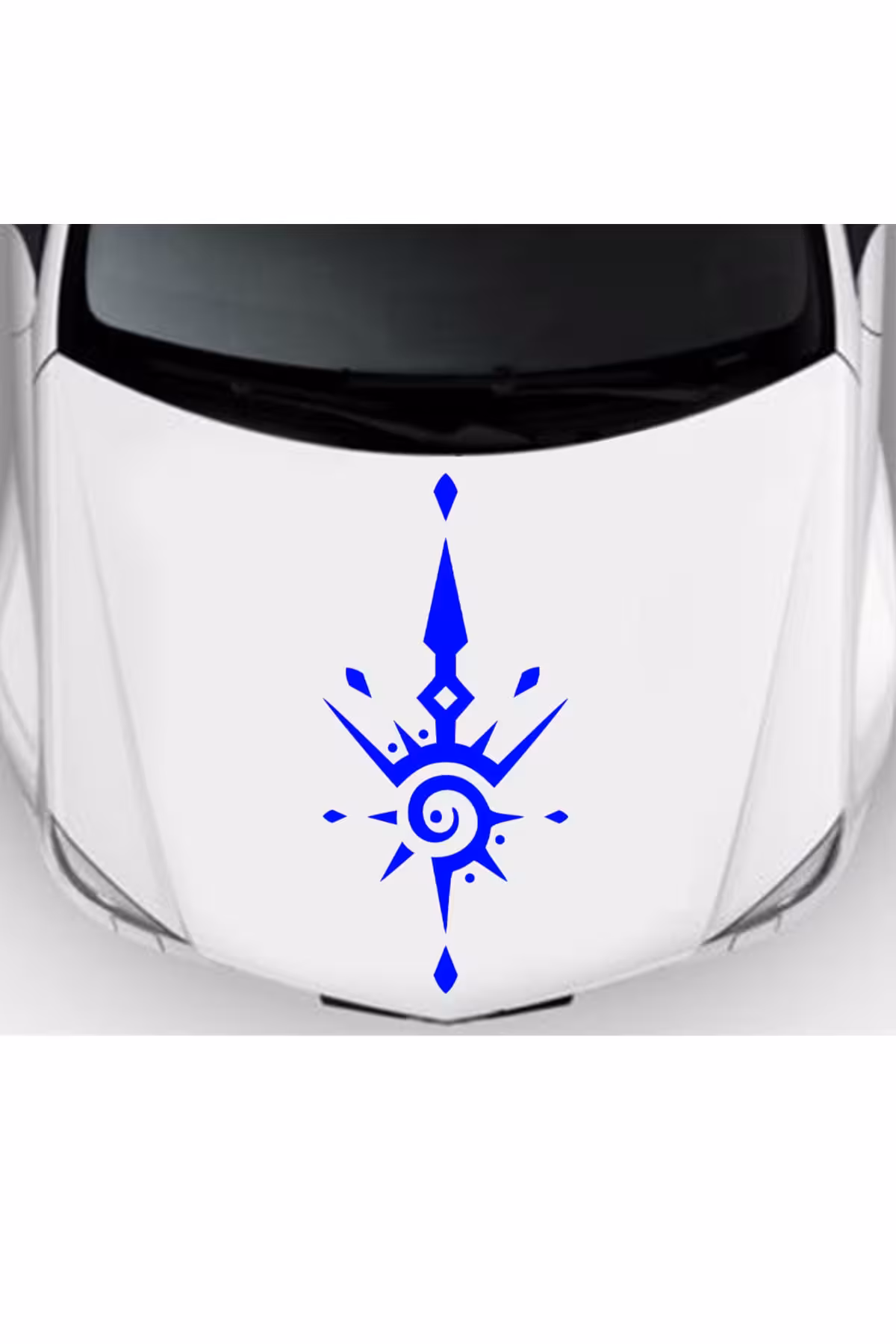 برچسب آرم و نوار شبرنگ آبی 33 70 سانتی متر هود قبیله اتومبیل بدن ماشین Melek Pazarı