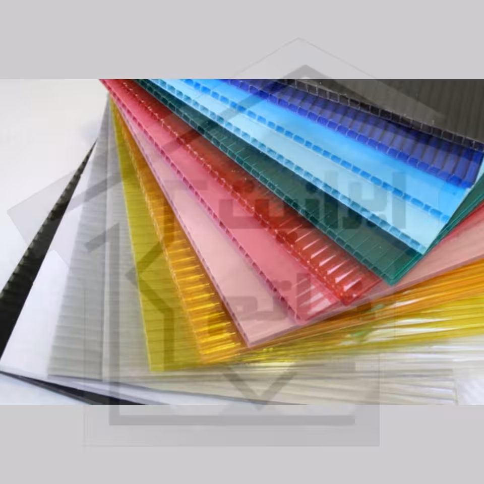 ورق پلی کربنات دو جداره 4 میل 7-8 کیلویی کارا پلیمر ( 11 تا 49 ورق )