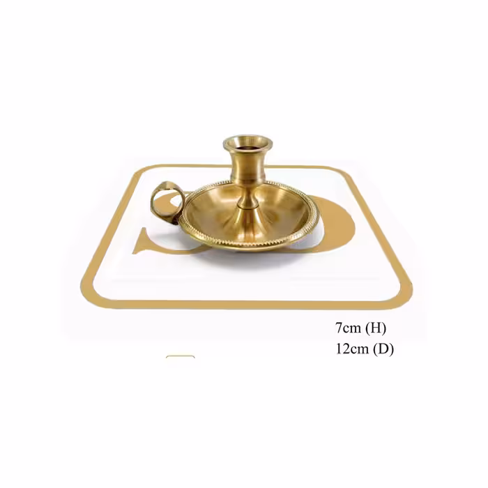 شمعدان انگشتی نقطه ای برنجی جفتی 43302