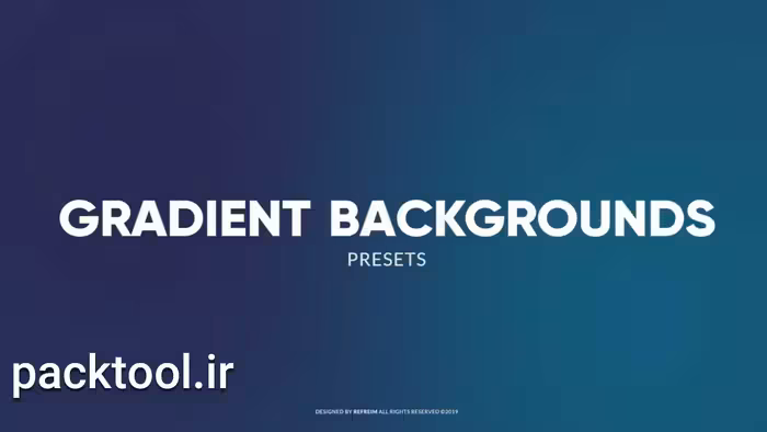دانلود پریست بکگراند گرادینت انیمیت شده در افتر افکت Animated Gradient Backgrounds - پک تول
