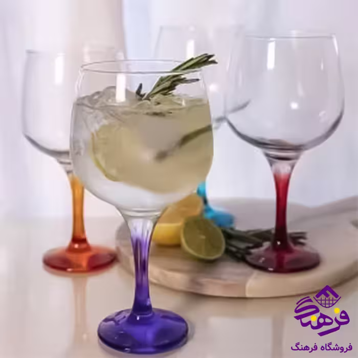 گيلاس مارتا2 پايه رنگي کادو کاوه 4دک