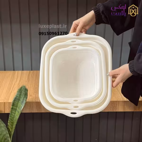 سرویس 6 پارچه آبکش و لگن نسیم لیمون 2783