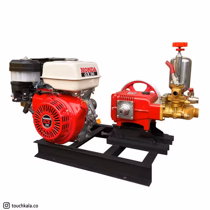 سمپاش مرکزی 13 اسب هوندا اصلی و پمپ 80 بار