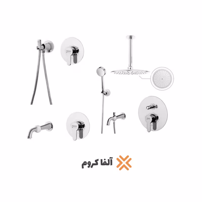 شیرآلات توکار درخشان سری آلفا کروم