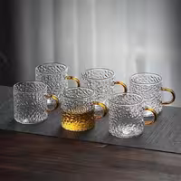 قهوه خوری پیرکس دسته رنگی وارداتی