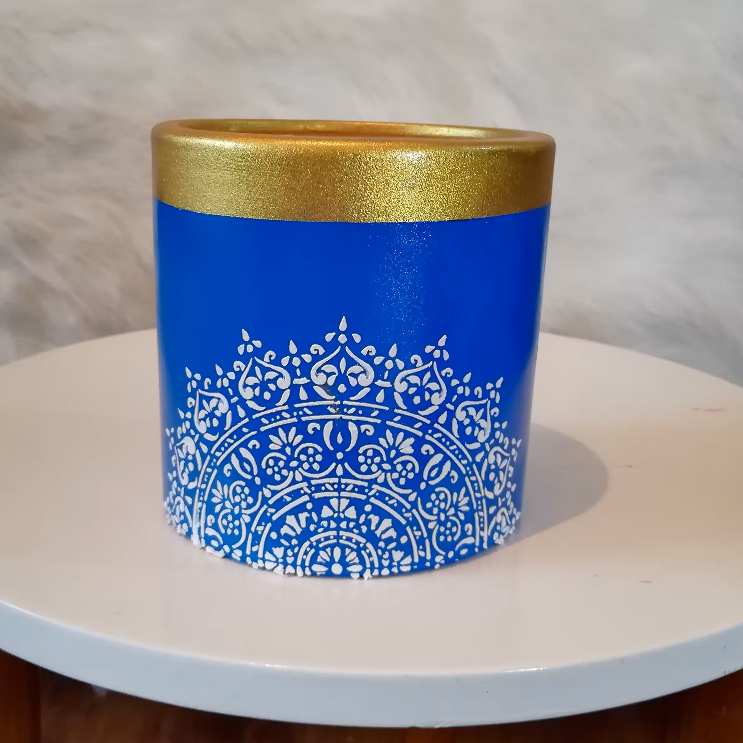 گلدان سفالی طرح اسلیمی(سایز کوچک)