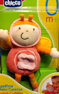 اسباب بازی نوزادی چیکو عروسک پولیشی ضد حساسیت  chicco little  Bee