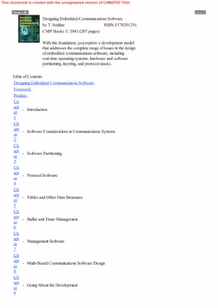 خرید و دانلود نسخه کامل کتاب Designing Embedded Communications Software