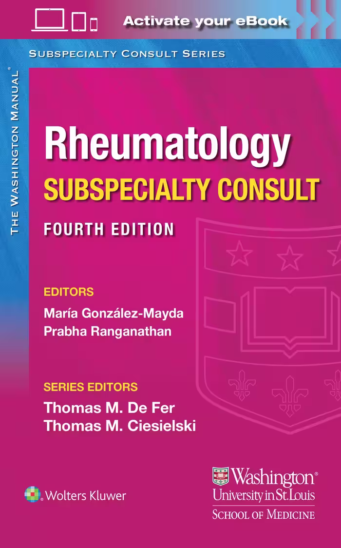 خرید و دانلود نسخه کامل کتاب Washington Manual Rheumatology Subspecialty Consult