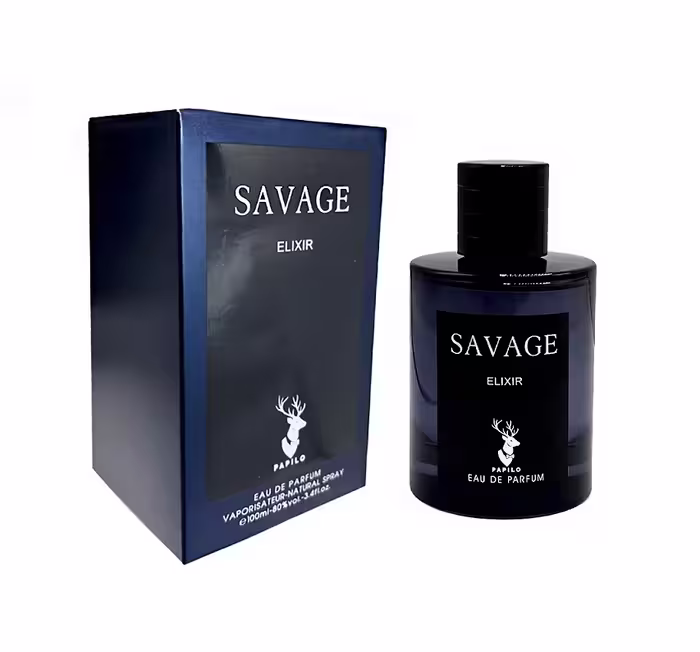ادکلن مردانه برند پاپیلو PAPILO مدل ساواج الکسیر SAVAGE ELIXIR حجم 100 میلی لیتر