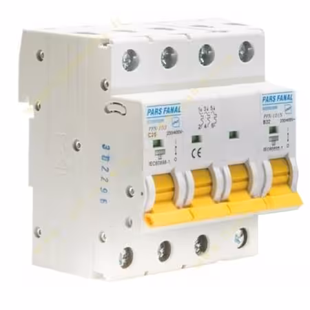 کلید مینیاتوری پارس فانال 6 آمپر مدل PFN(10KA)-4P
