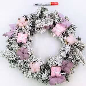 حلقه گل کریسمس برف سنگین