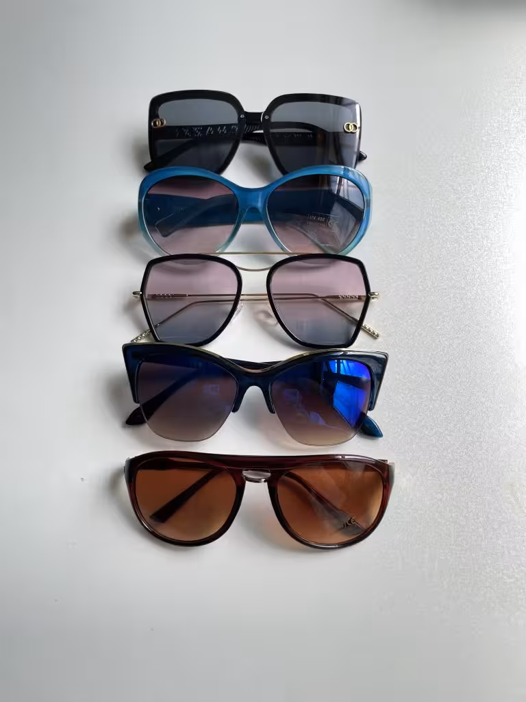 پک 5 تایی عینک آفتابی یووی 400 ترند زنانه و مردانه فقط 499 تومان