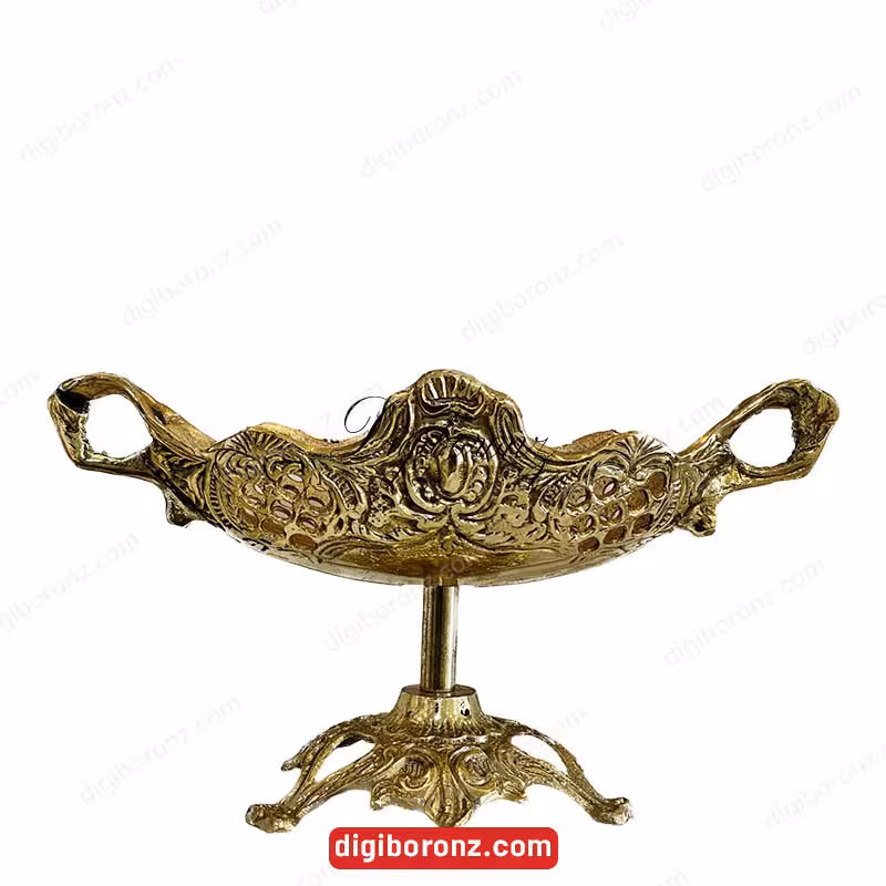 شکلات خوری برنجی پایه دار ( ظرف برنزی )