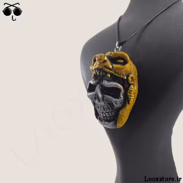 گردنبند لاتی اسکلت با ماسک هیولا