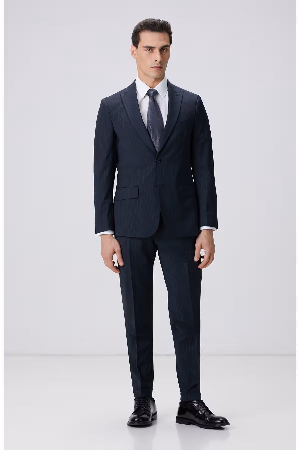 کت وشلوار مردانه و شلوار مخلوط پشم الگوی آبی نیروی دریایی Network