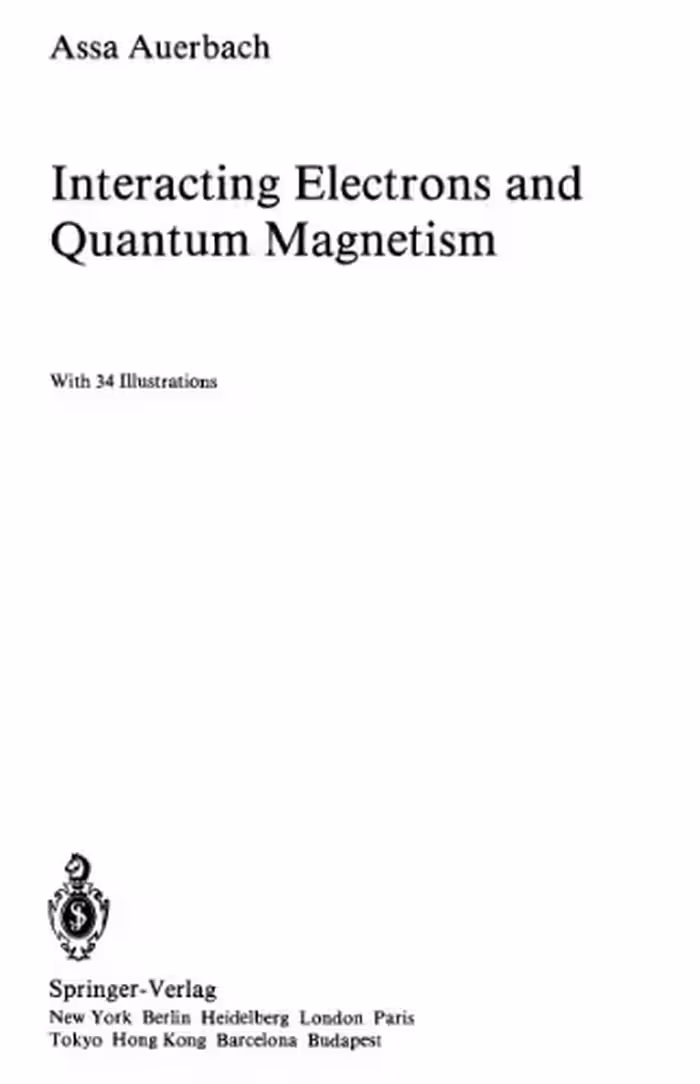 خرید و دانلود نسخه کامل کتاب Interacting electrons and quantum magnetism