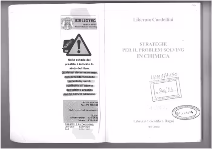 خرید و دانلود نسخه کامل کتاب Strategie per il problem solving in chimica