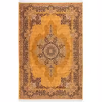 فرش 1500 شانه طرح دستباف 2002114 بادامی