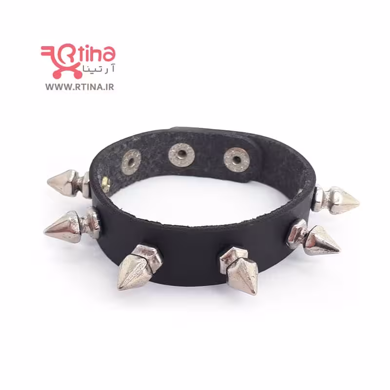 دستبند اسپایکی فشن (تیغ تیغی) یک ردیفه پیچی