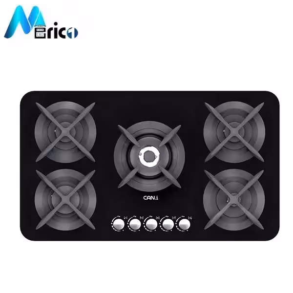 گاز رومیزی کن کد IG503 پنج شعله شیشه