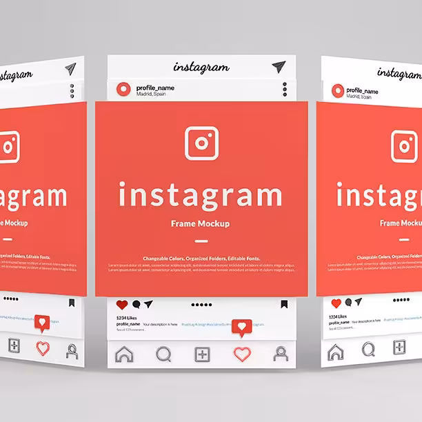 دانلود موکاپ پست اینستاگرام سه تایی برای فتوشاپ 0105