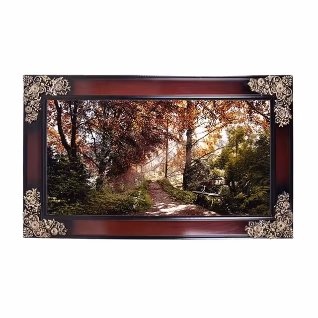 تابلو فرش ماشینی دنیای فرش طرح پارک جنگلی کد 219