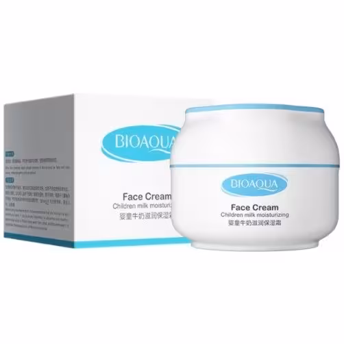 کرم کاسه ای صورت مرطوب کننده شیر مخصوص پوست حساس و کودکان بیوآکوا ( Bioaqua moisturazing cream )