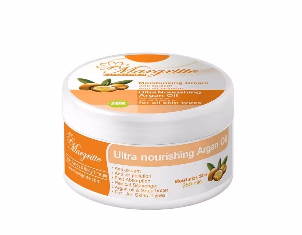 کرم مرطوب کننده آبرسان آرگان حجم 150 میلی لیتر (کاسه ای) مارگریت